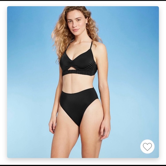 Black High Waist Bikini Bottom - Picture 2 of 8